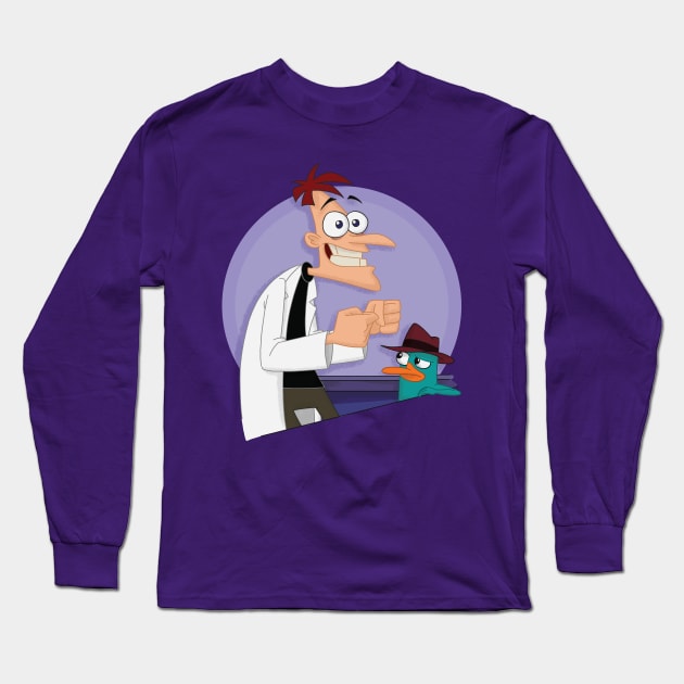 Doof and Perry Long Sleeve T-Shirt by polliadesign